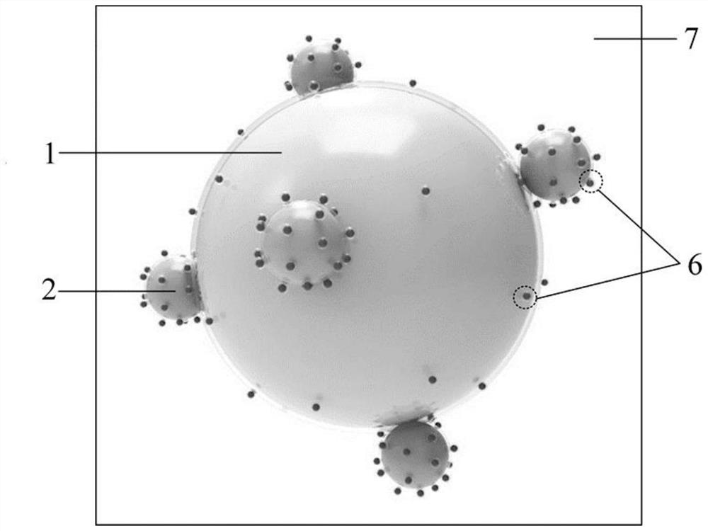 A kind of fluorescent powder quantum dot composite particle and its preparation method and application