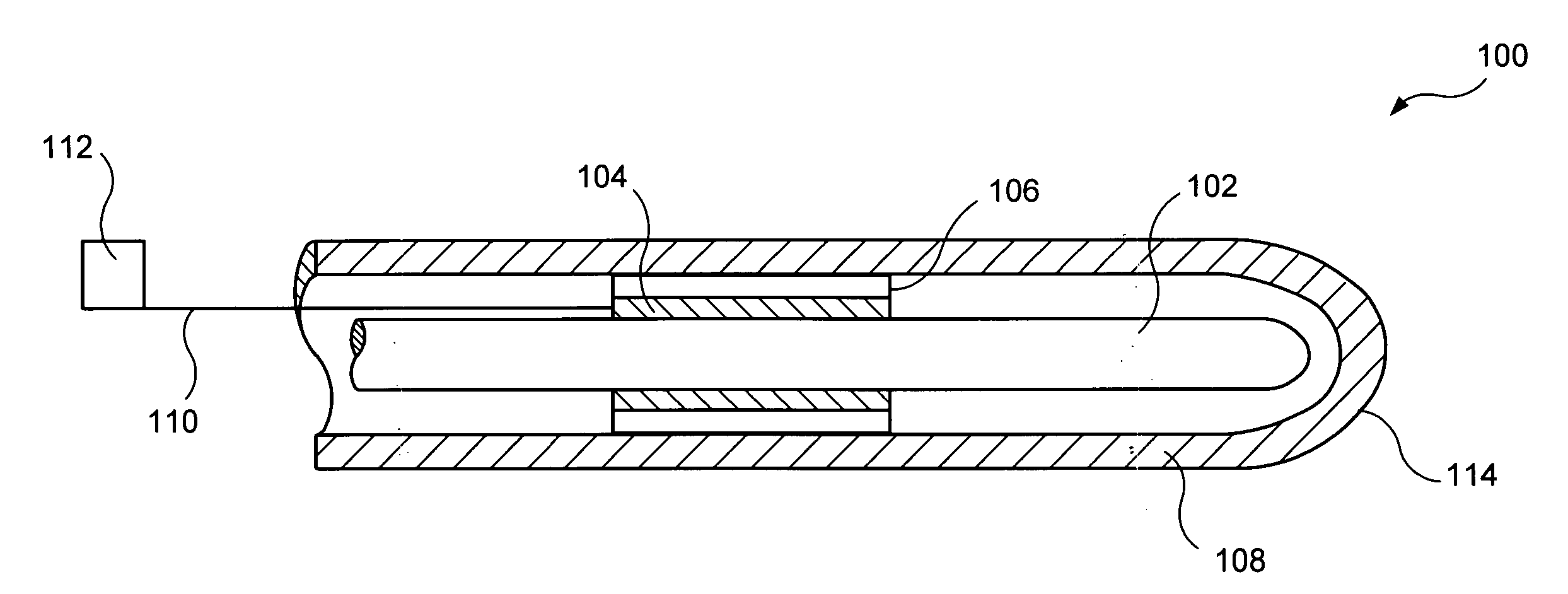 Cylindrical device for delivering energy to tissue