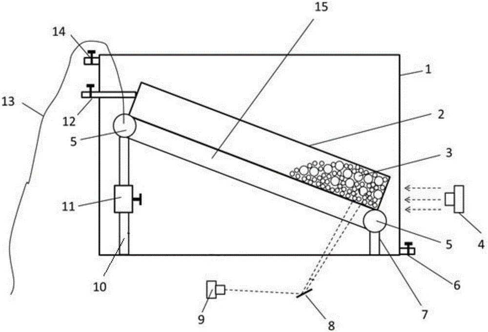 Riverbed bed load vertical section separating model test device and use method thereof