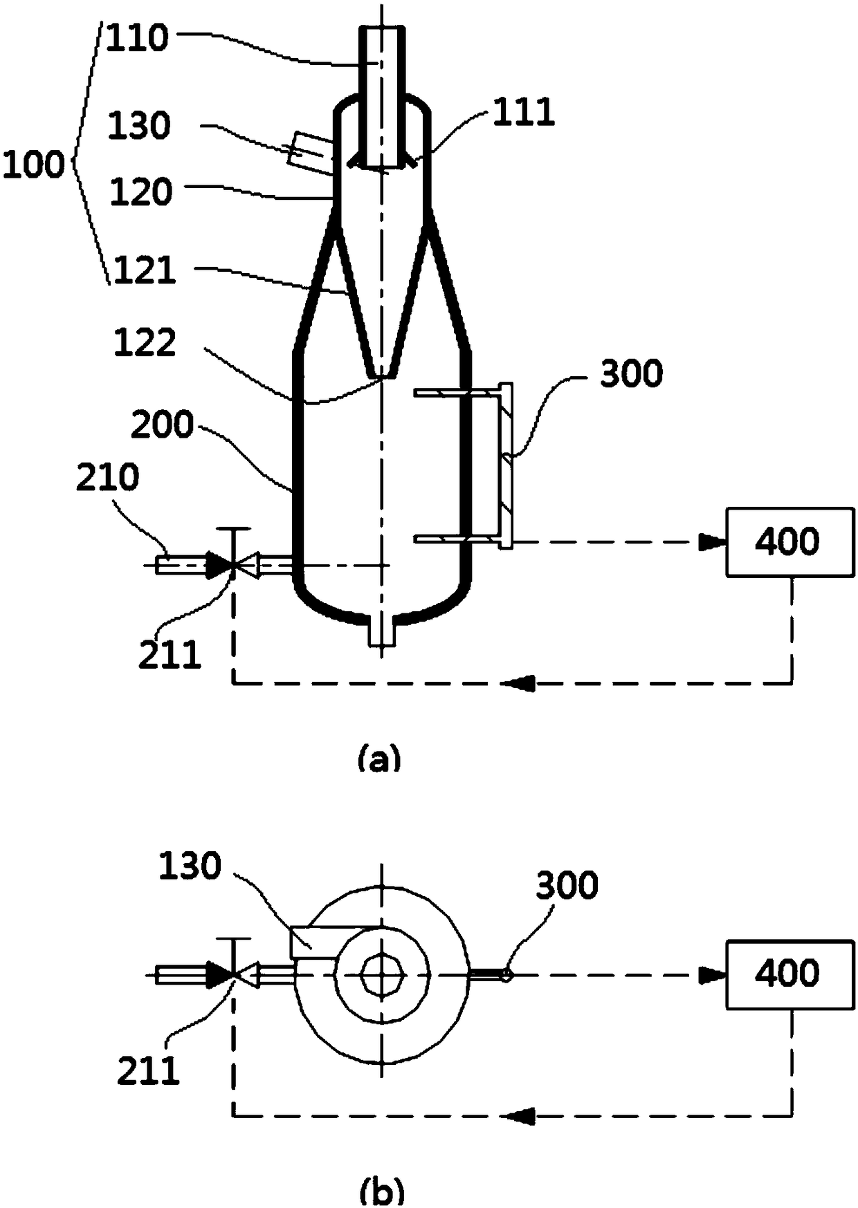 Gas-liquid separation device for boat