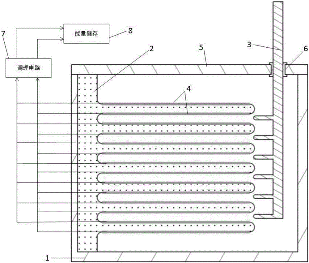 Comb energy harvester converting continuous displacement to impact load