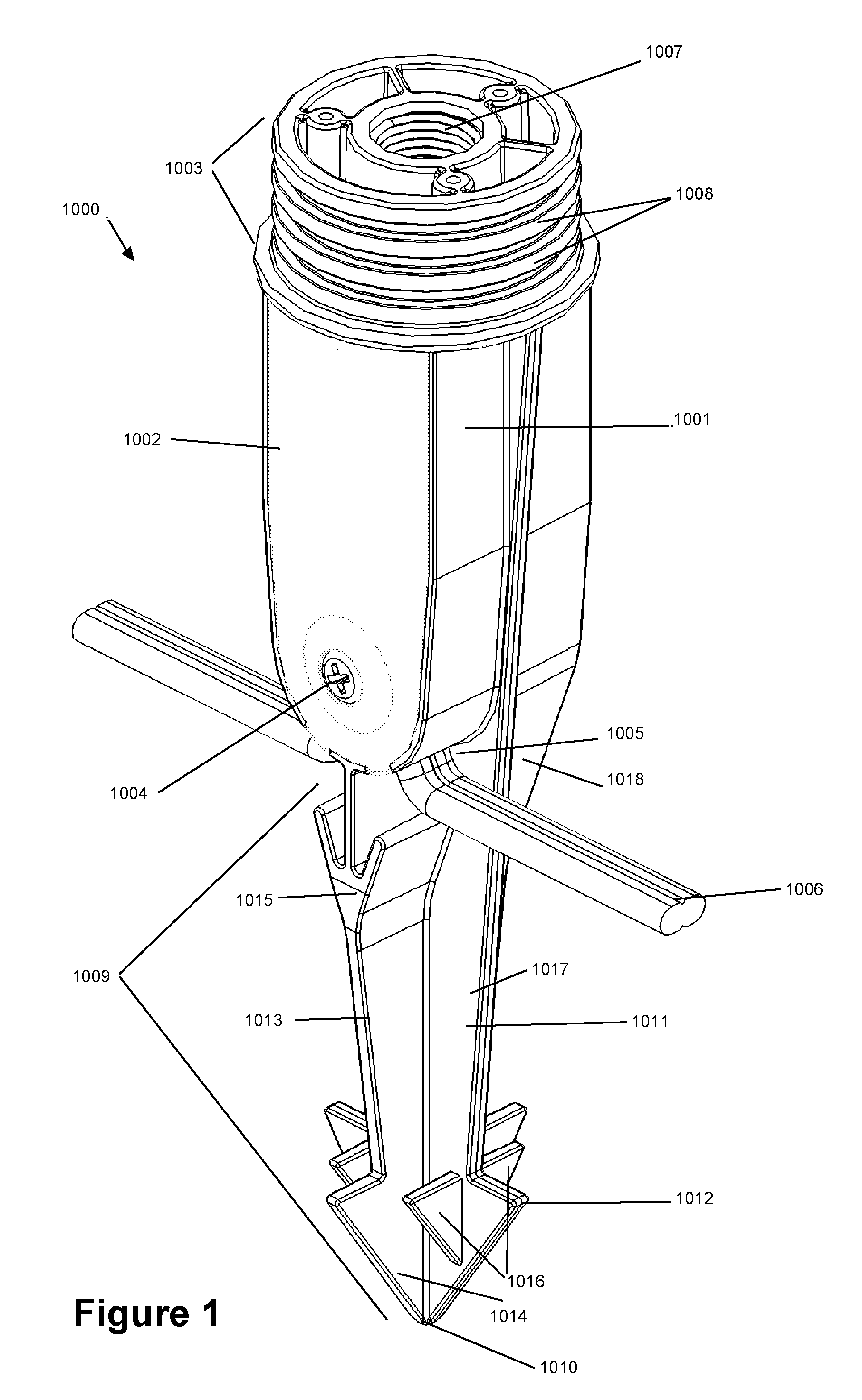 Spike for outdoor lighting fixture