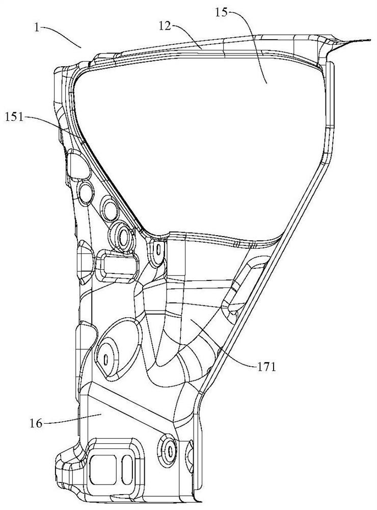 Front combination lamp mounting plate for vehicle and vehicle having same