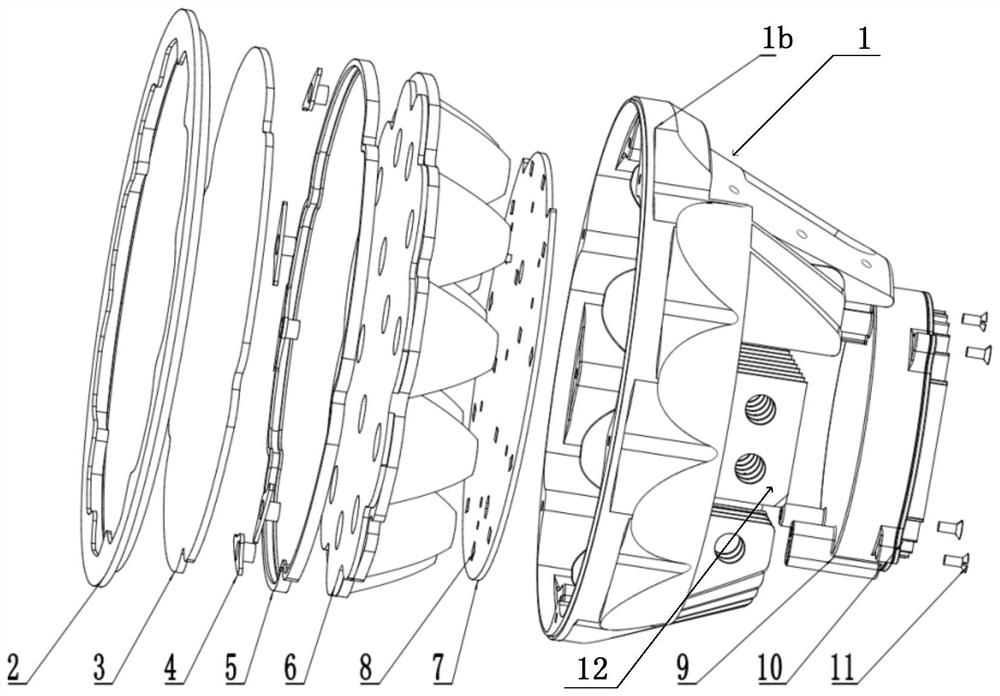 Light source structure of landing lamp for aviation