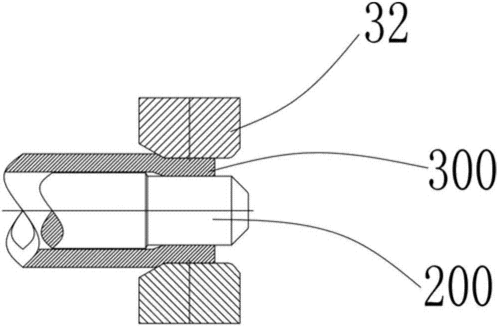 Pressurizing type necking machine