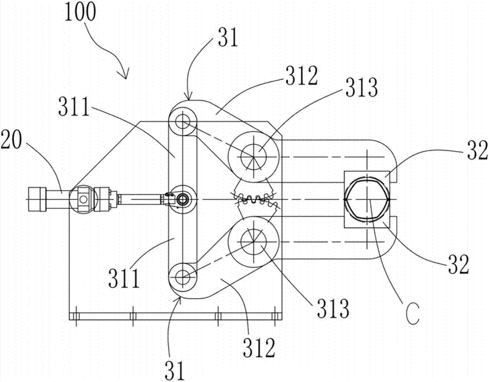 Pressurizing type necking machine