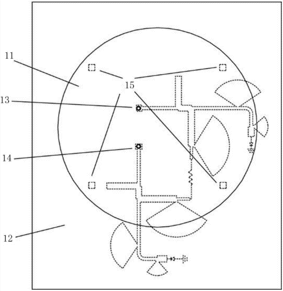 Compact wide power input dual polarized rectification antenna