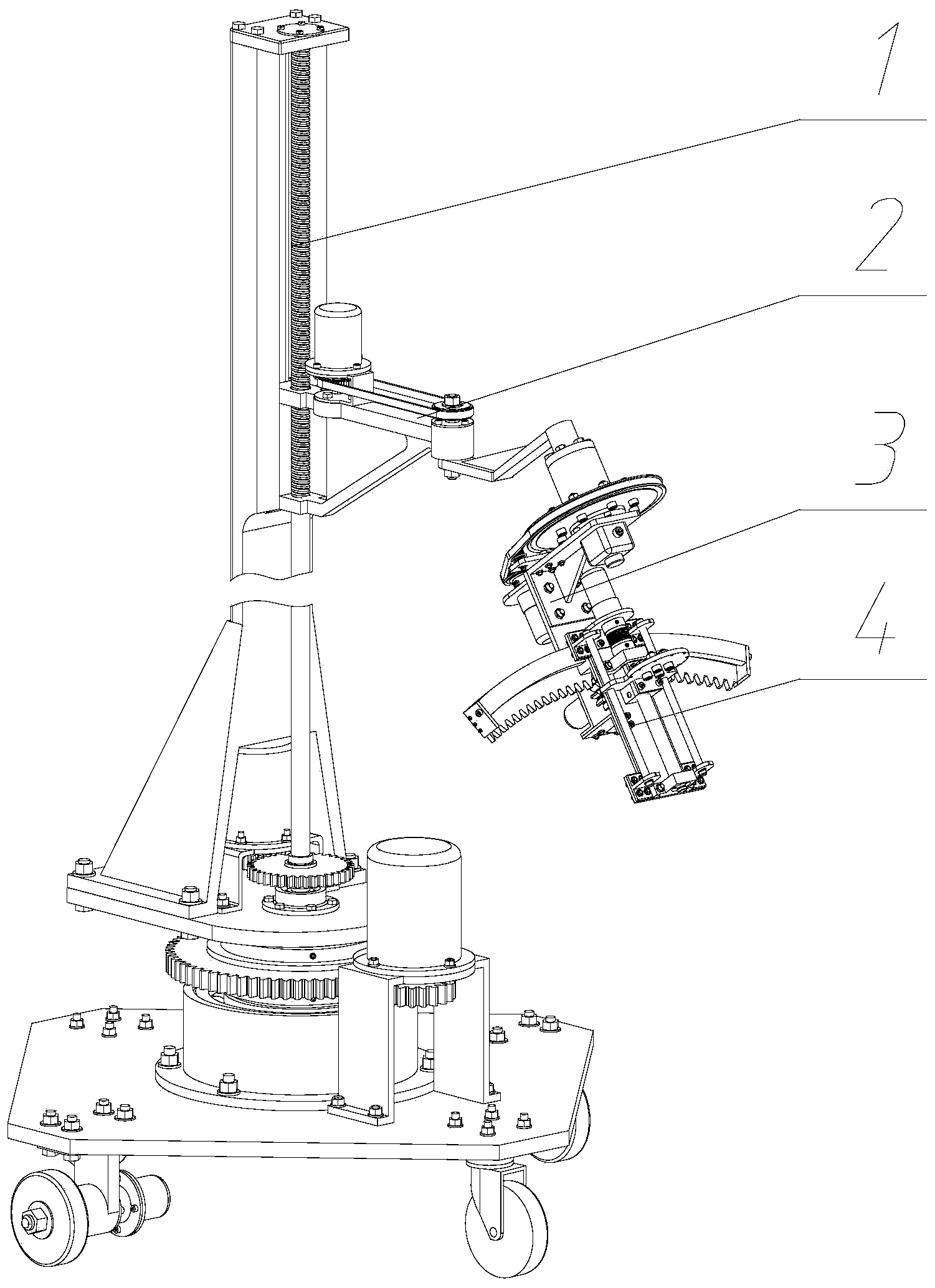 Multi-freedom-degree minimally-invasive-surgery instrument-holding arm structure