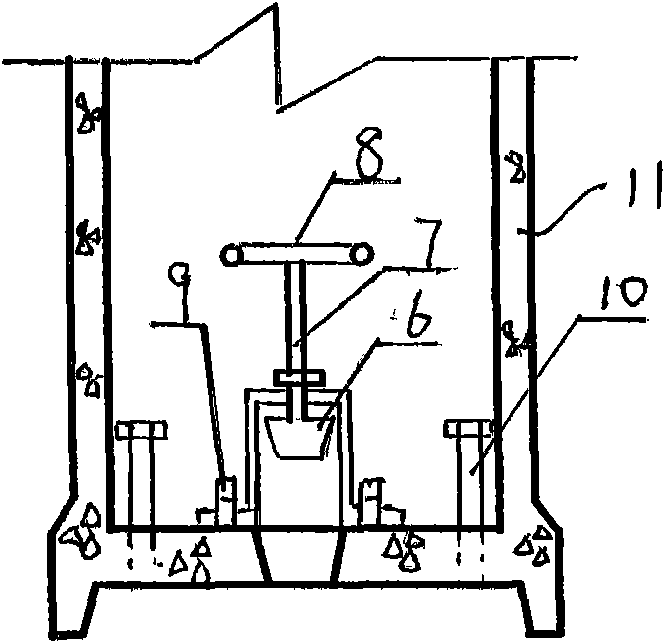 Bottom-connected reinforced concrete open caisson water-washed sinking construction method