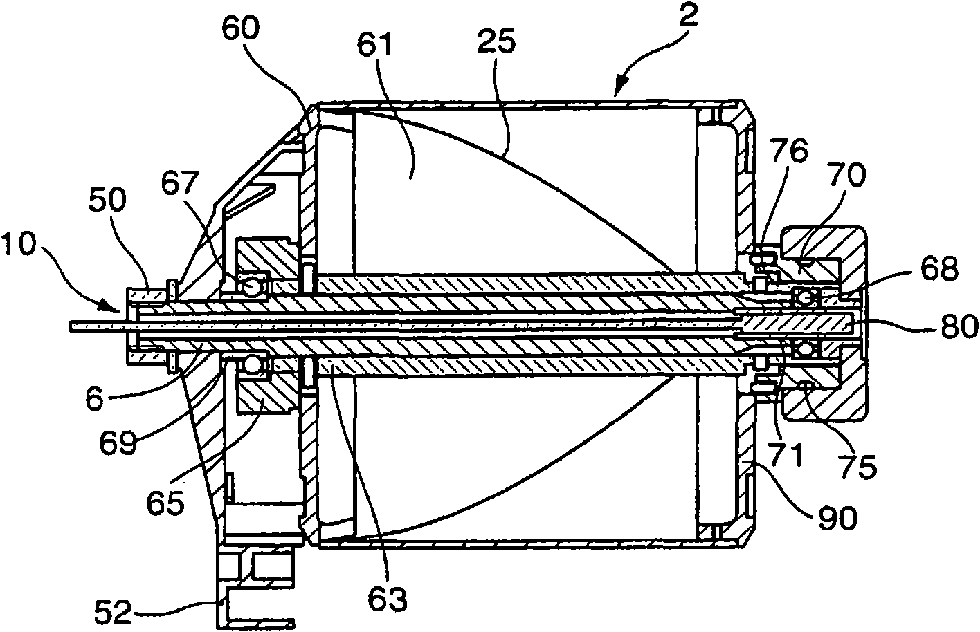 Thread-laying device