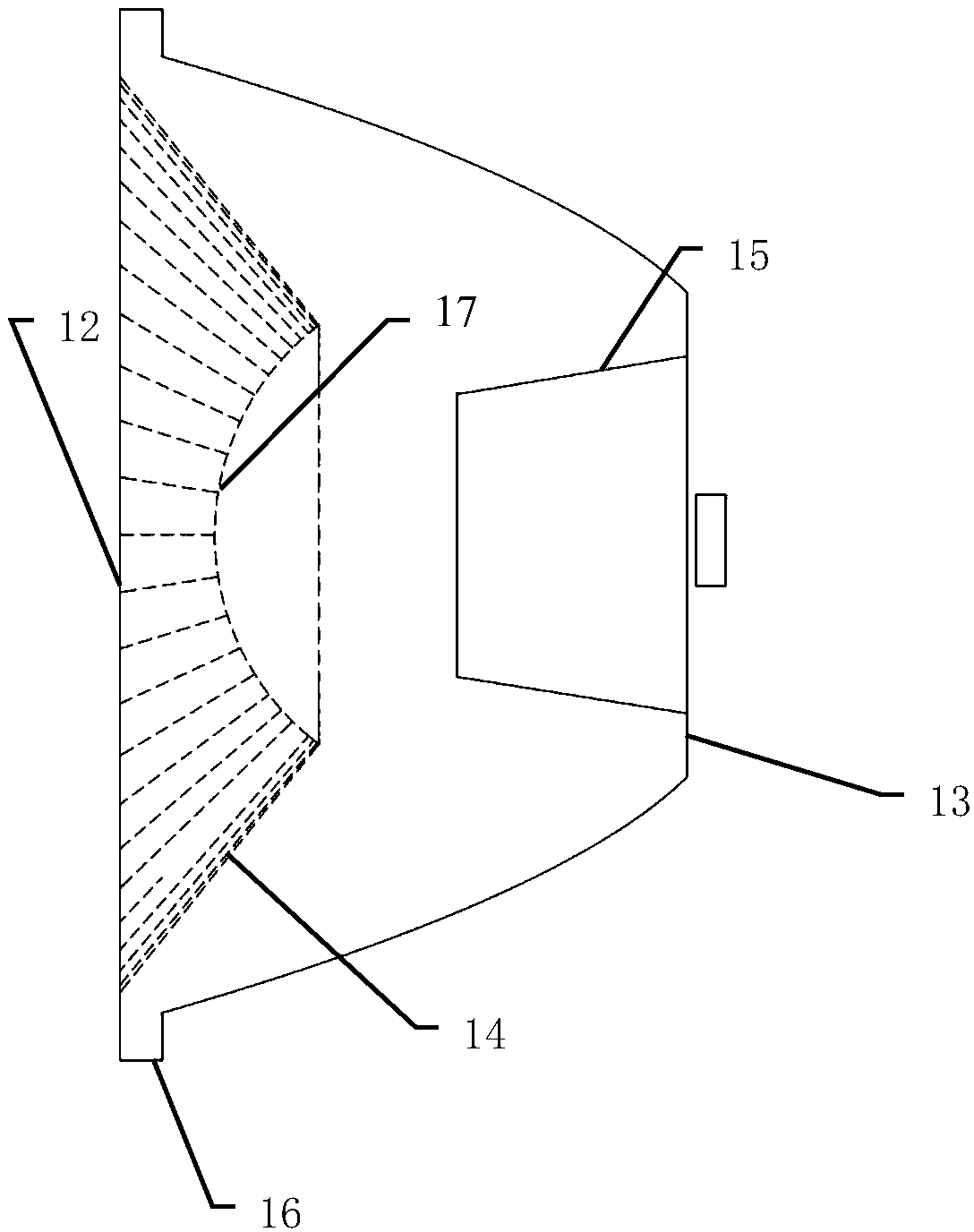 Dimming lens, light source module consisting of same and modular high-pole lamp