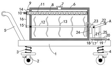 Garden pesticide spraying device convenient in regulation on the basis of computer technology