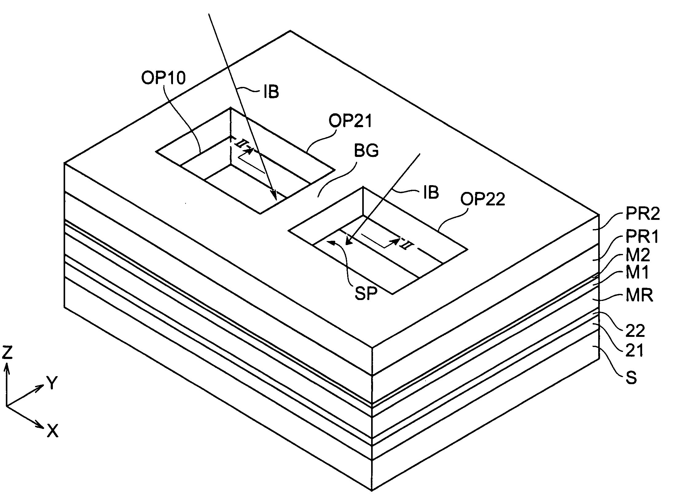 Method of etching magnetoresistive film by using a plurality of metal hard masks