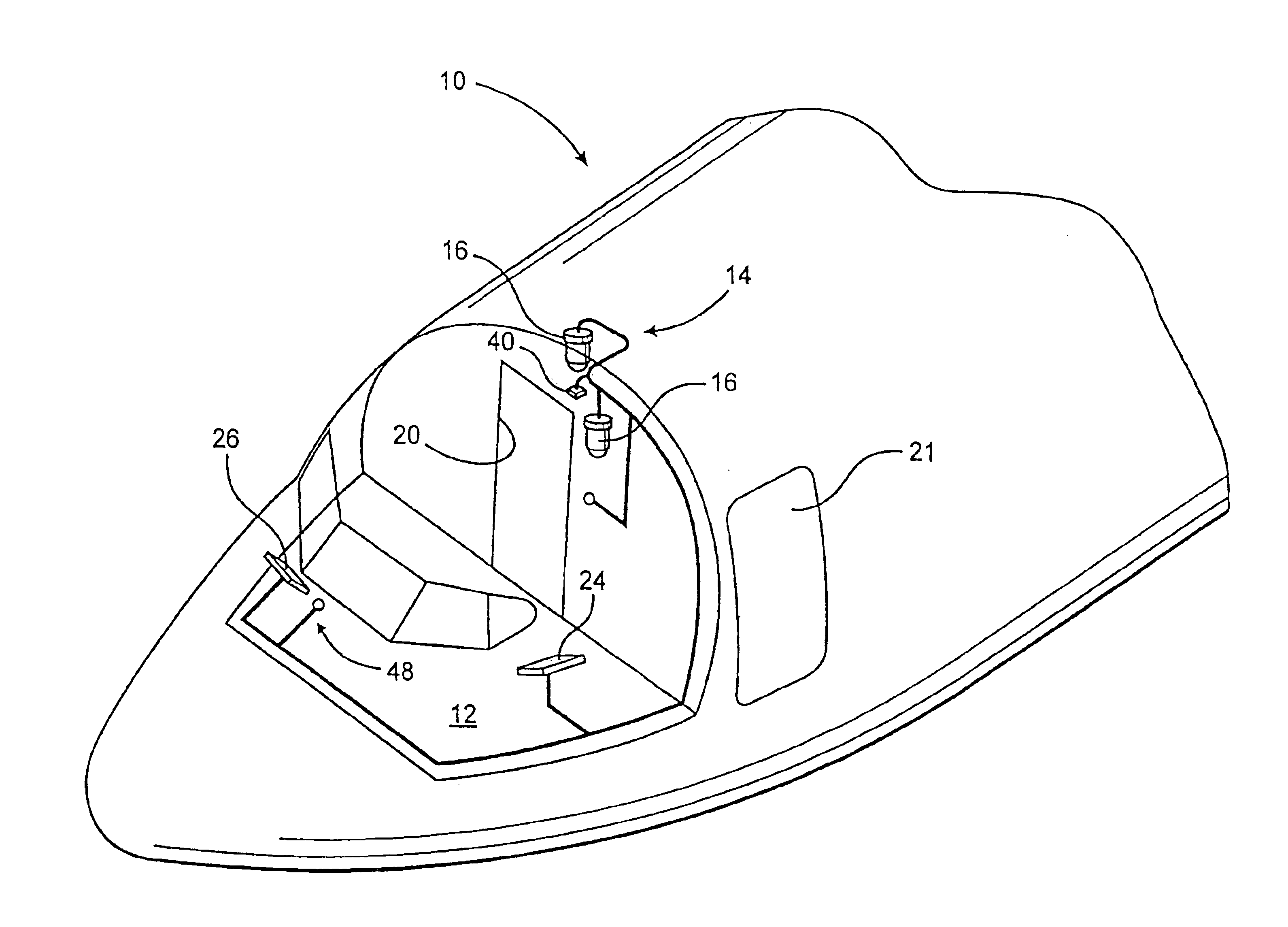 Surveillance system for aircraft interior