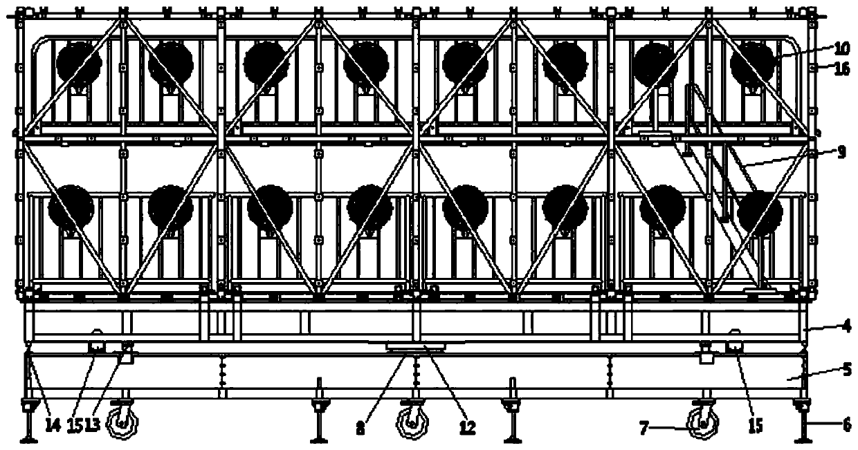 Universal multifunctional adjustable satellite-borne antenna test platform