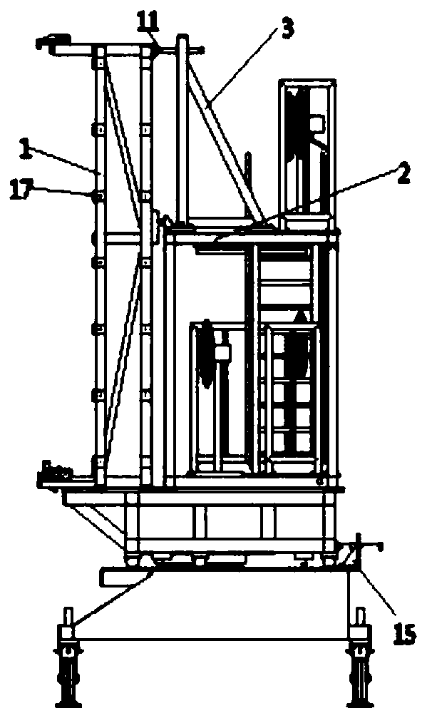 Universal multifunctional adjustable satellite-borne antenna test platform