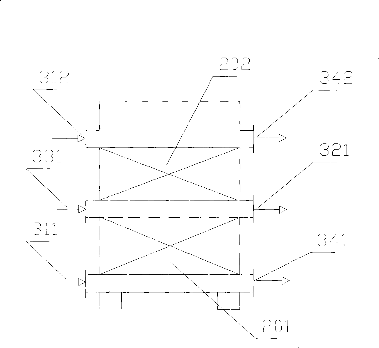 Modularized double-bed ionic exchange apparatus