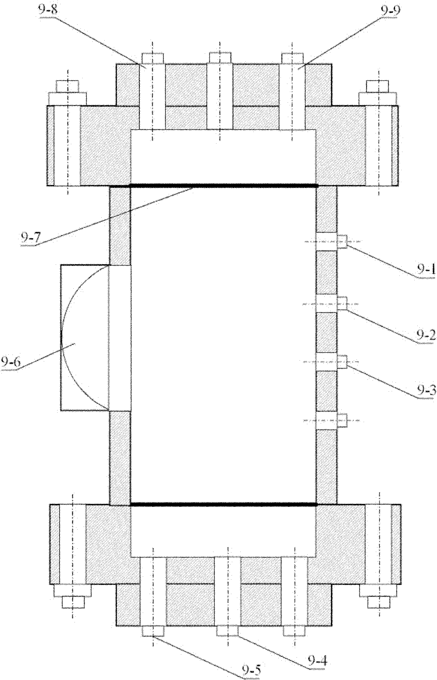 High-pressure experimental system for simulating leakage type natural gas hydrate formation/decomposition