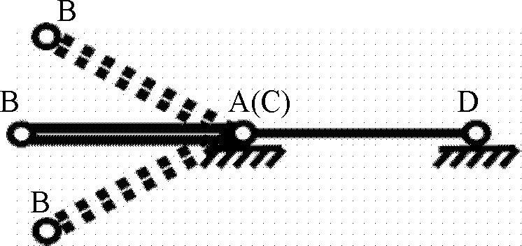 Method for confirming motion mode of corresponding free node at singular configuration part of hinge bar system mechanism