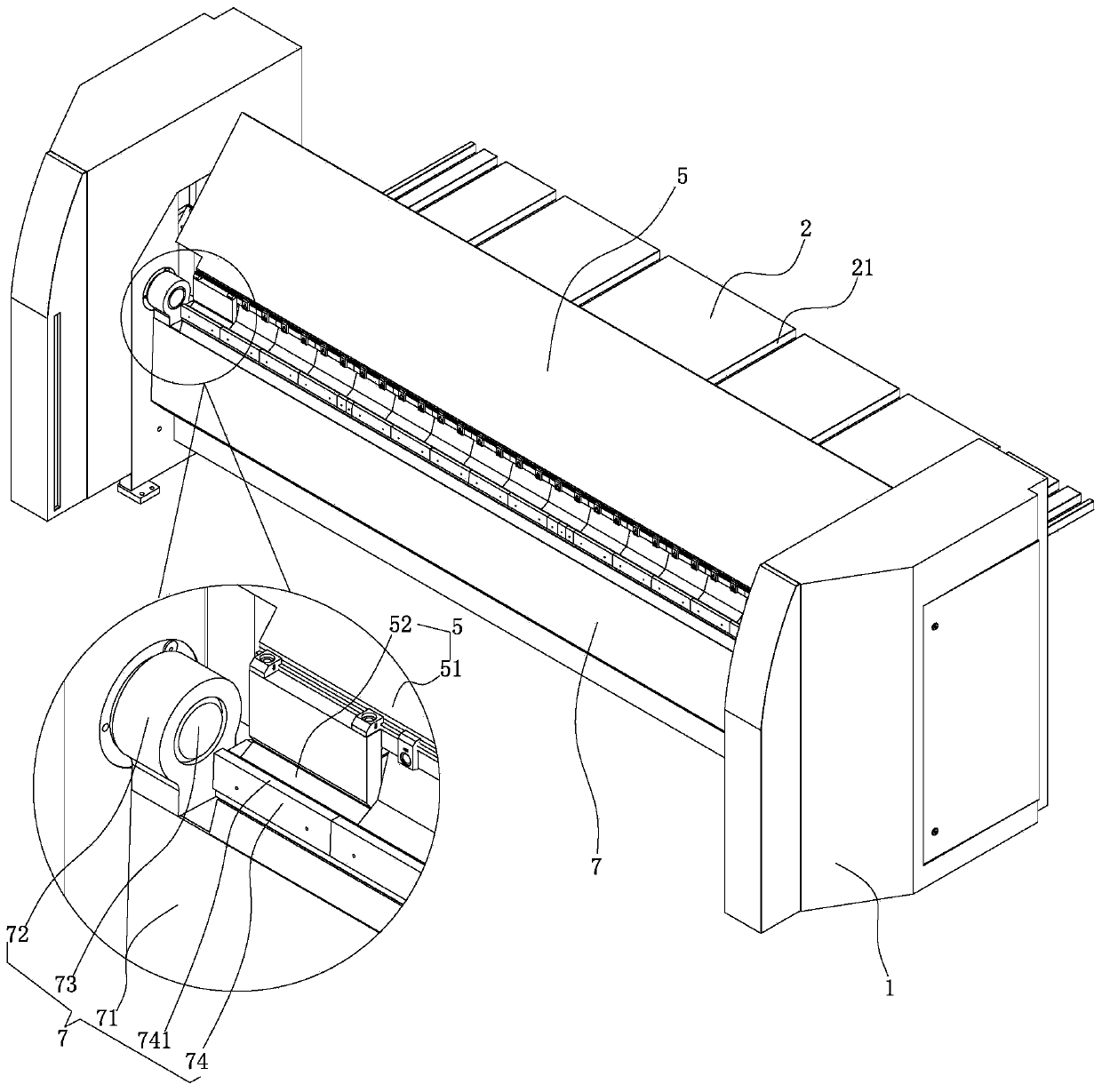 One-way edge folding equipment for metal plate