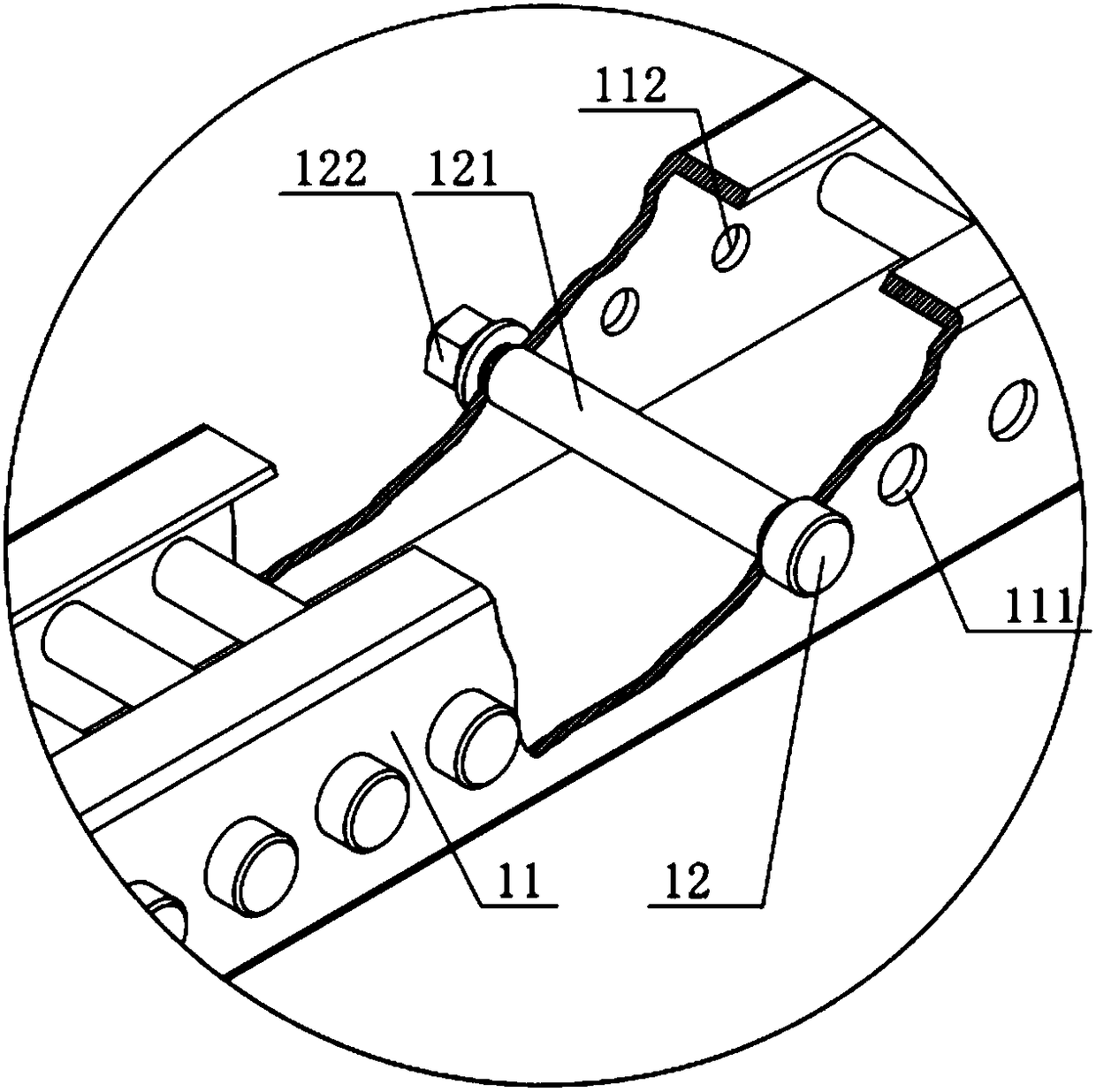 Pin wheel type C-shaped steel rail of monorail transport vehicle