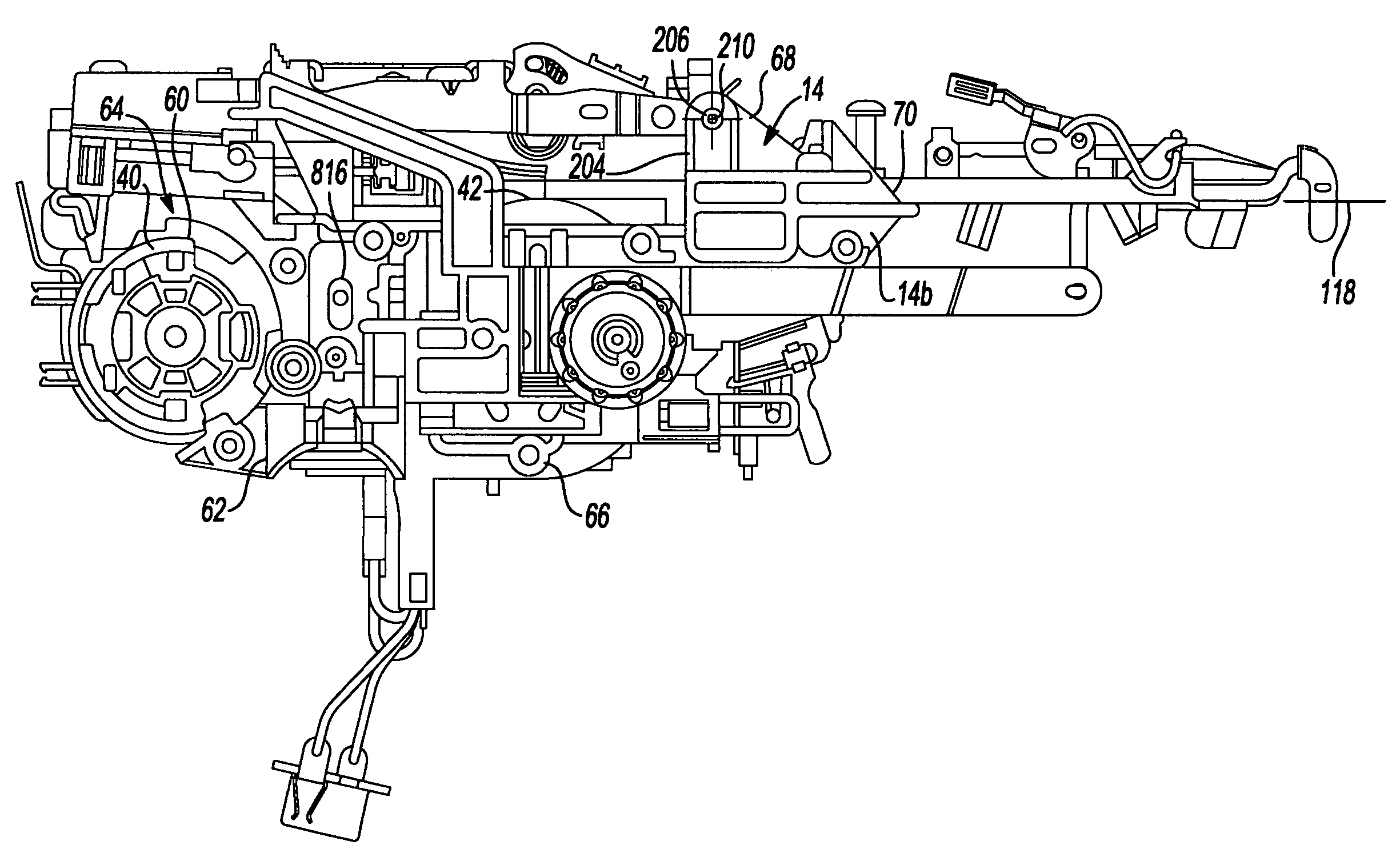 Activation arm configuration for a power tool