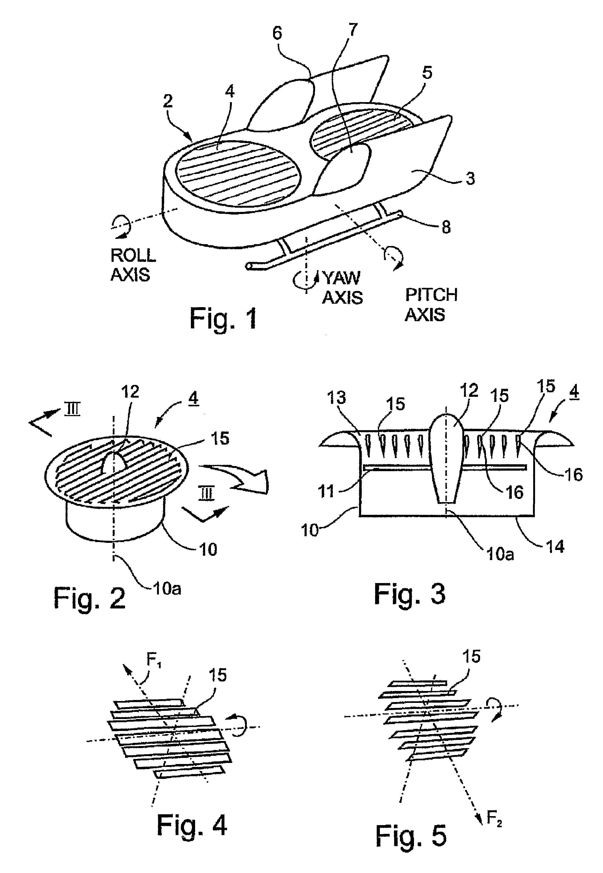 Ground effect vanes arrangement