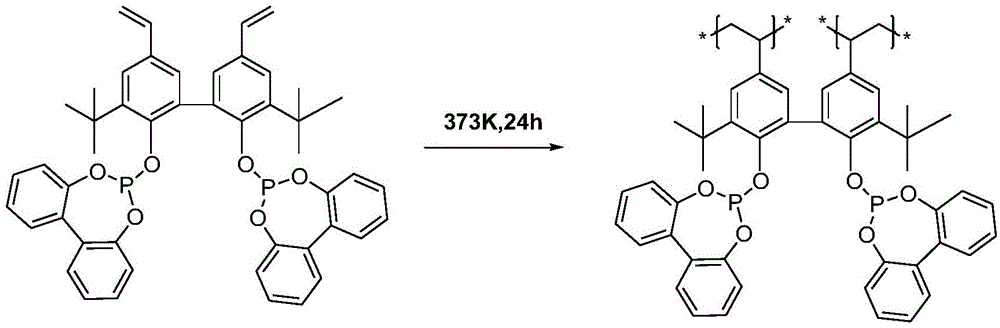 Heterogeneous catalyst adopting phosphine-containing organic mixed polymer-metal as well as preparation and application of heterogeneous catalyst