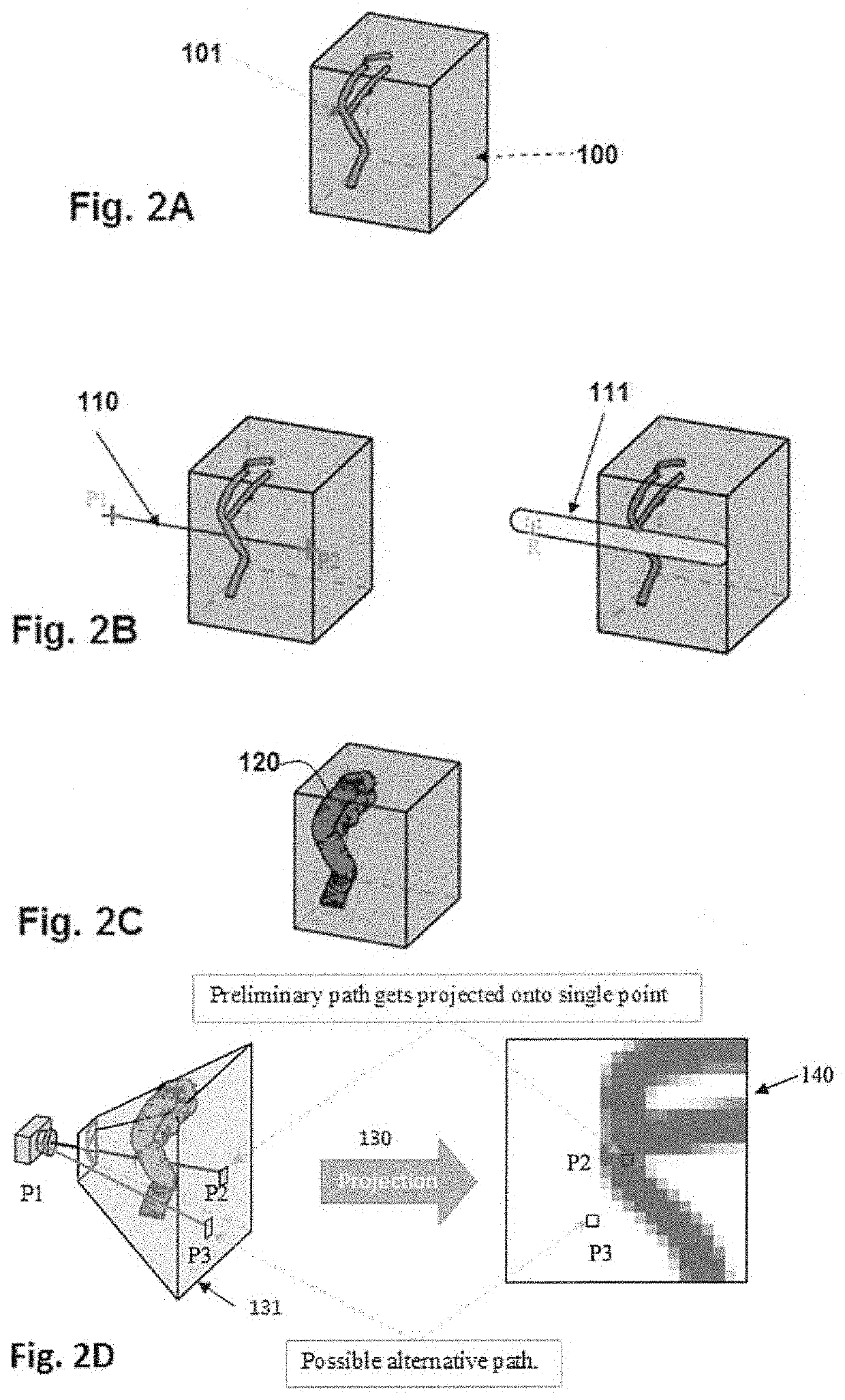 Computer implemented method, a system and computer programs for computing simultaneous rectilinear paths using medical images