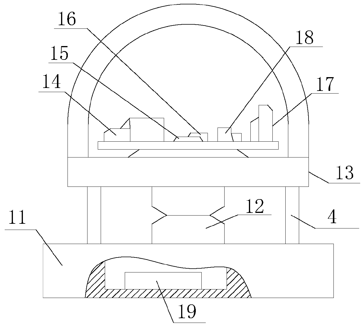 An automatic monitoring system for the car turntable of a cargo-carrying self-driving car