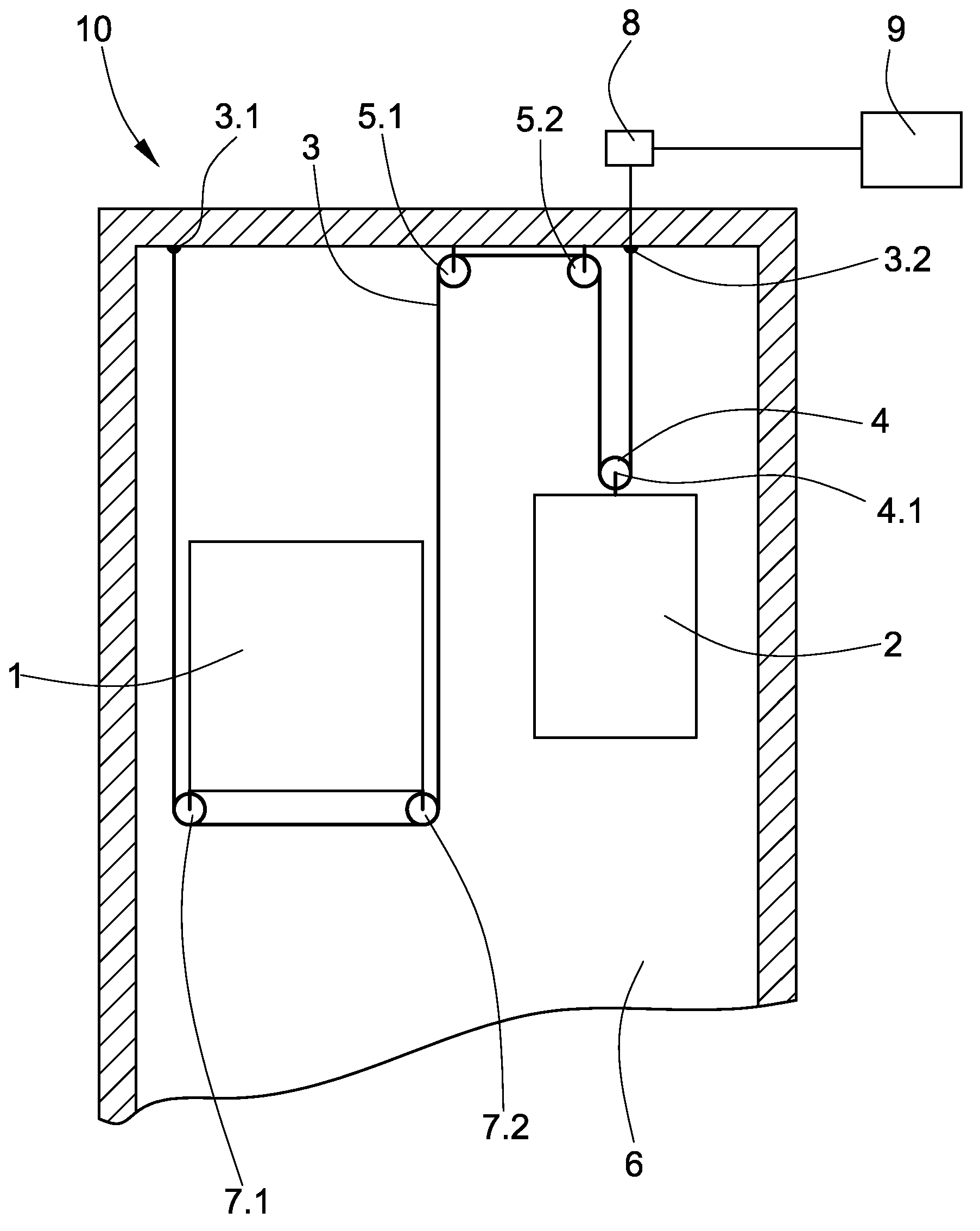 Elevator system having a sound receiver for capturing solid-borne sound