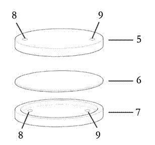 Double-layered cavity type liquid color-change glasses