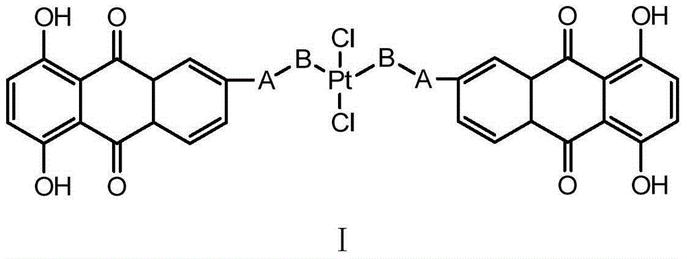 6-(azacyclo-substitute) anthraquinone platinous chloride complex as well as preparation method and application thereof