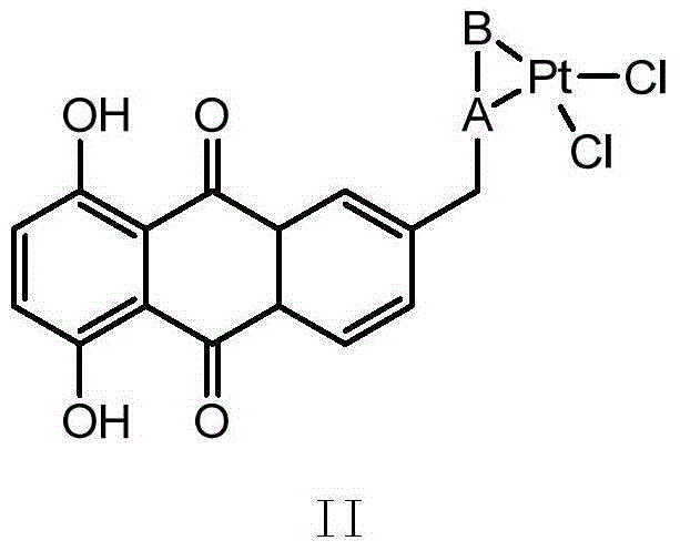 6-(azacyclo-substitute) anthraquinone platinous chloride complex as well as preparation method and application thereof