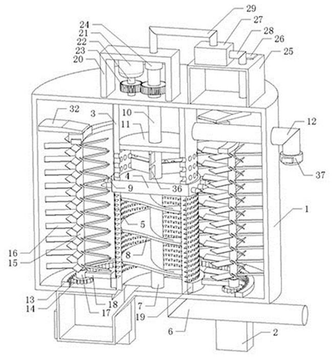 Efficient poultry breeding wastewater purification device