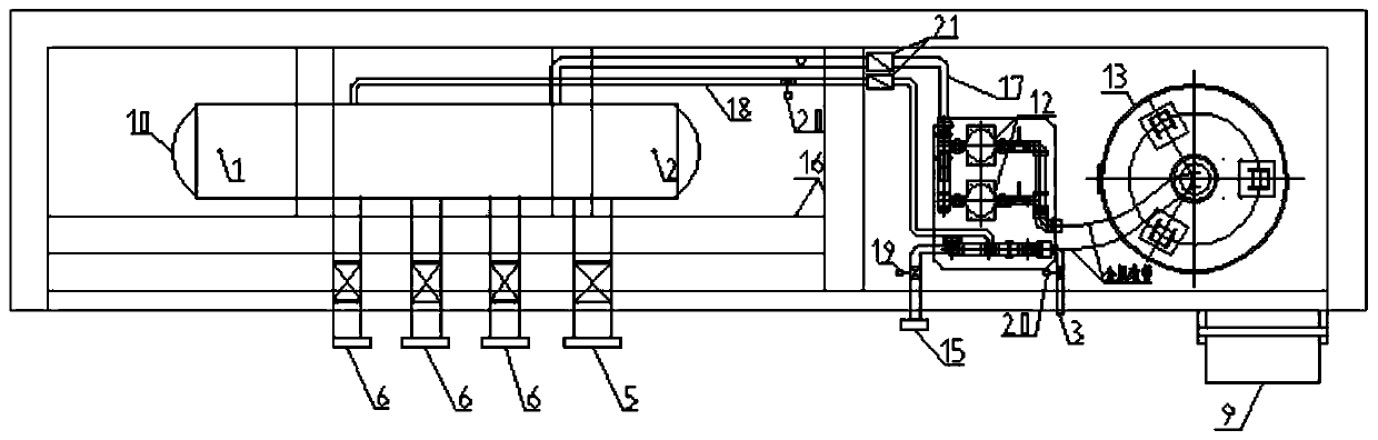 Balanced and stable transmission and distribution integrated device of assembled air-conditioning water system