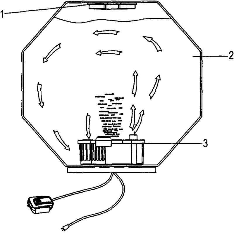 Filtration and oxygen supply device for ecological aquarium