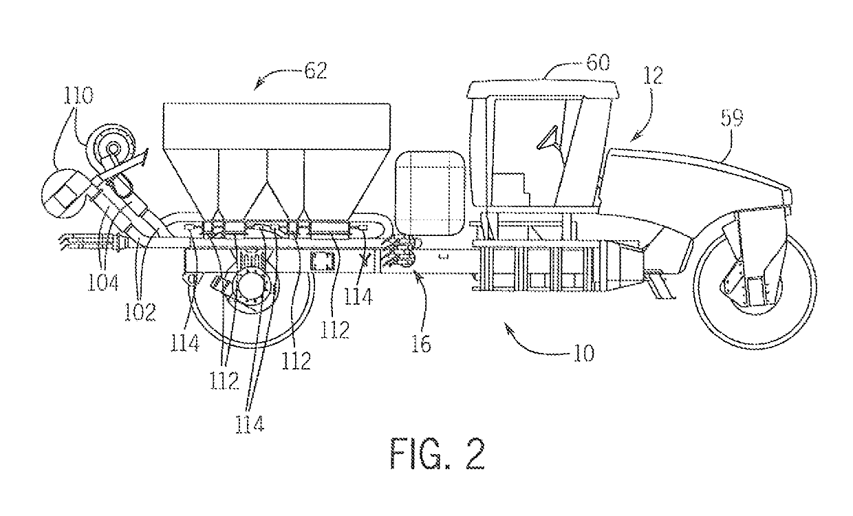 Fertilizer application system using pneumatic conveying with large diameter lines and rotary distributor