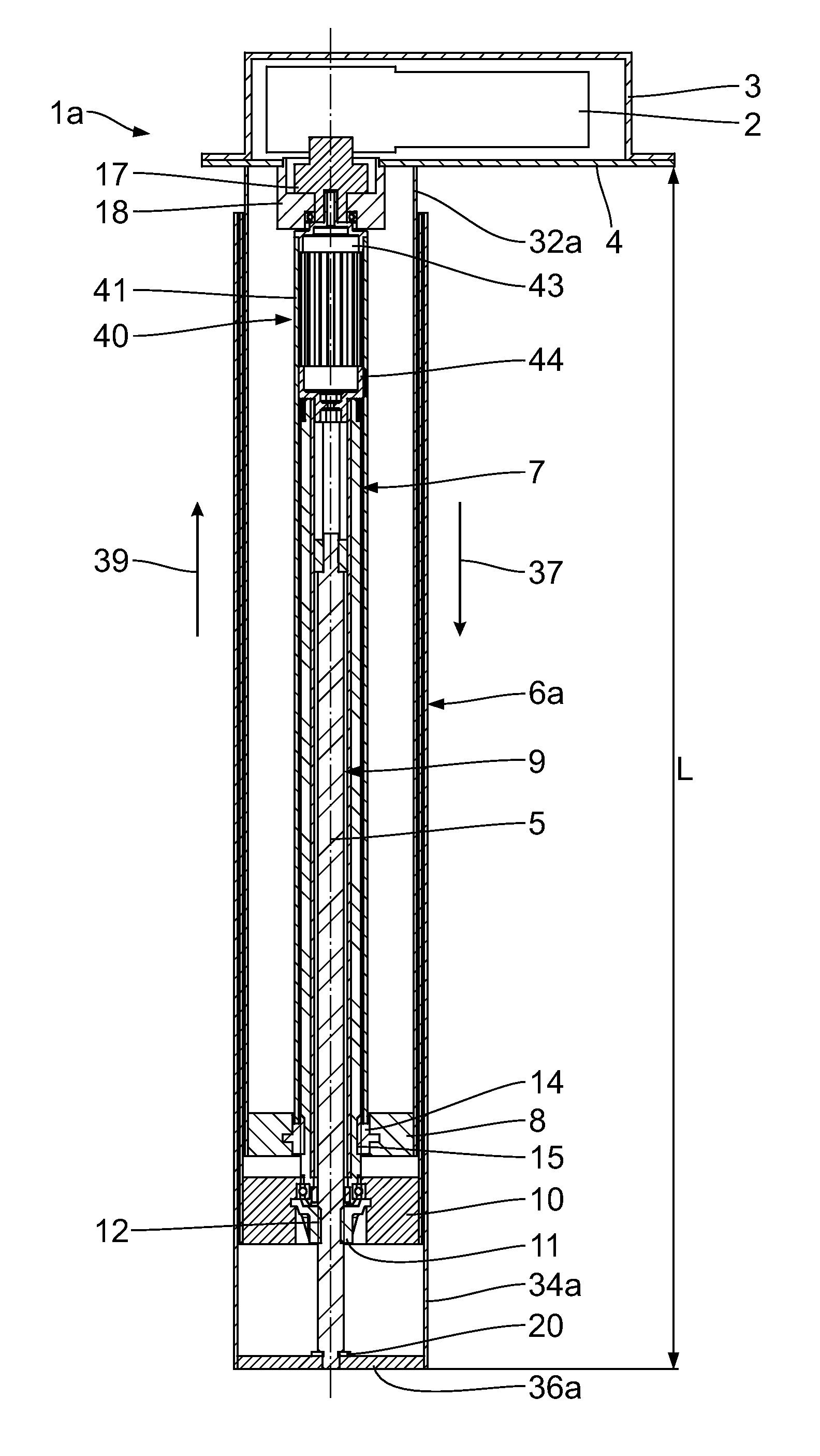 Height-adjustable actuation device