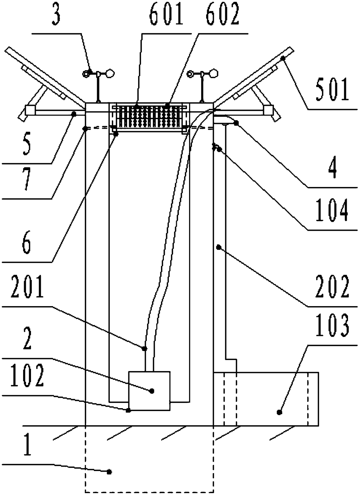 Rainwater utilization landscape enclosing wall for sponge city