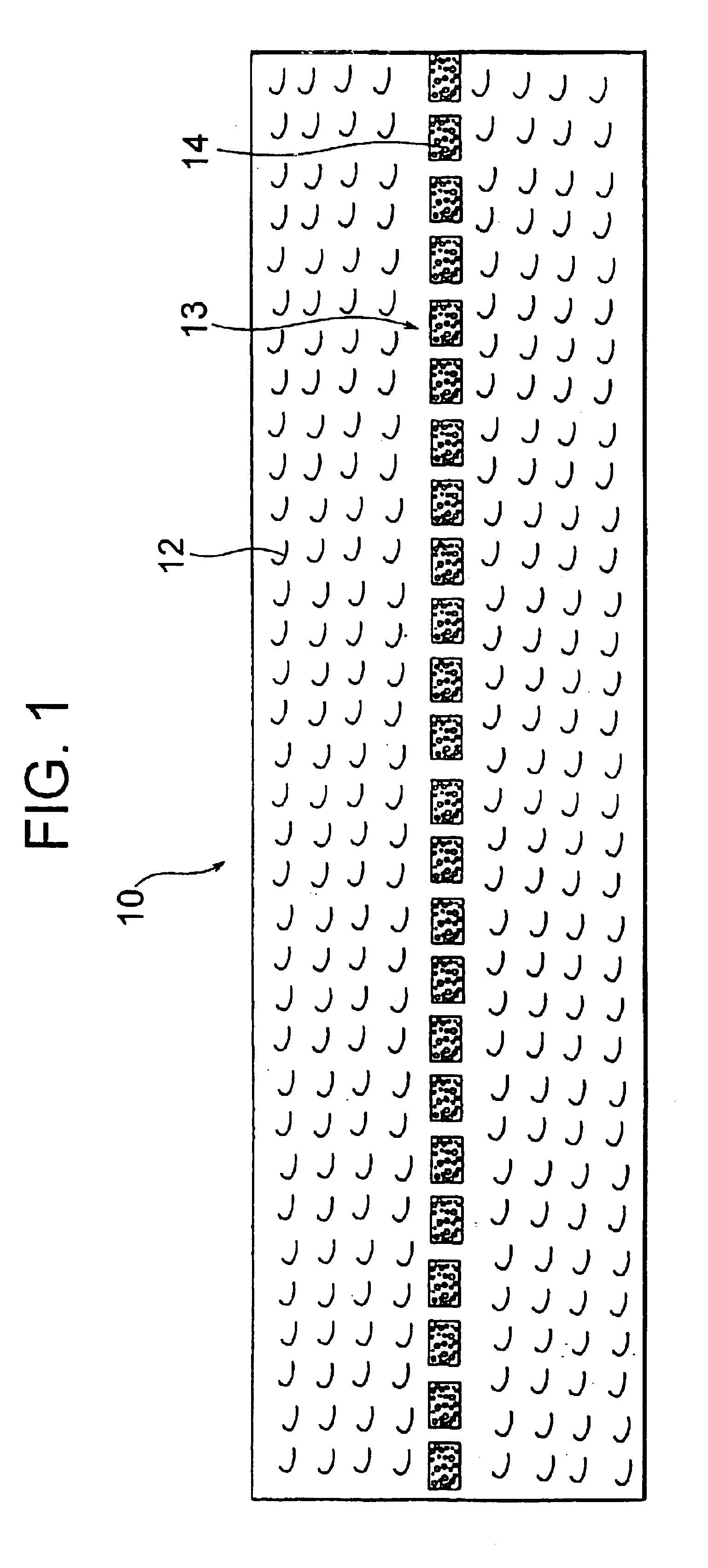 Fastener strip with discrete magnetically attractable area, and method and apparatus of making same