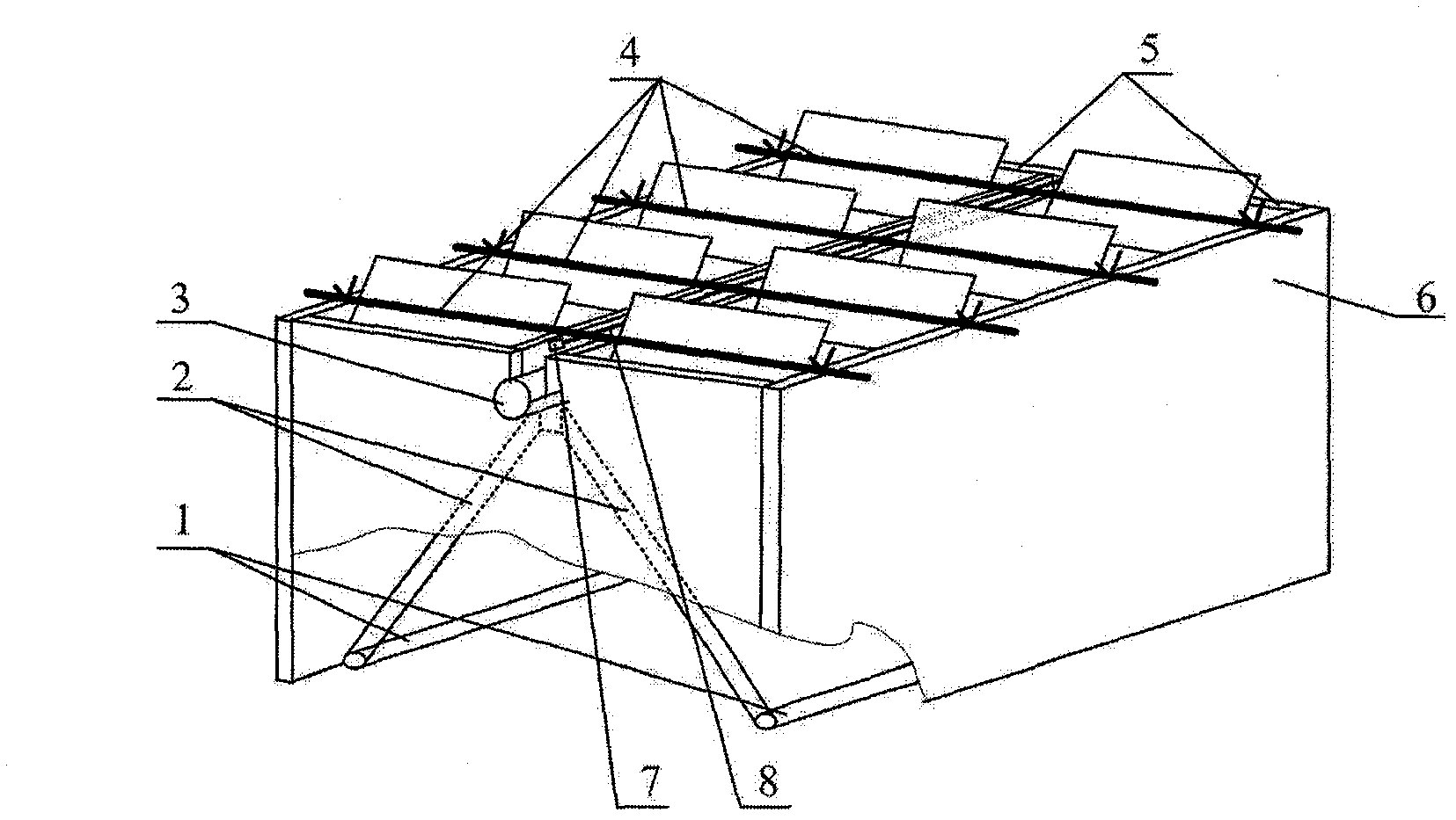 Anti-freezing device for air cooling island in power station