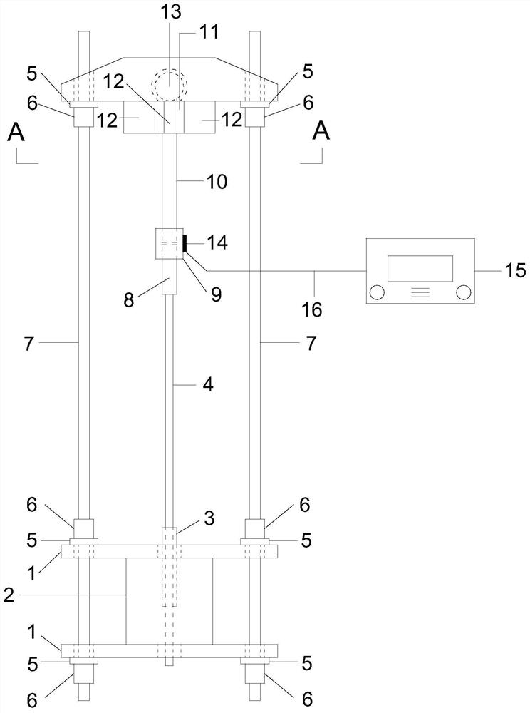 FRP rib and concrete bonding performance load holding and testing device and using method thereof