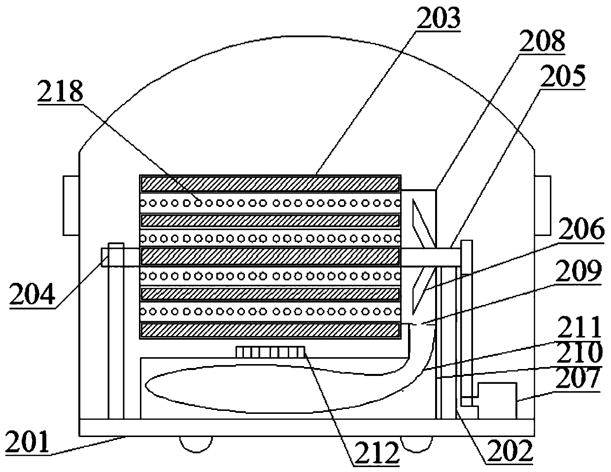 Paint spraying production system of carrier roller