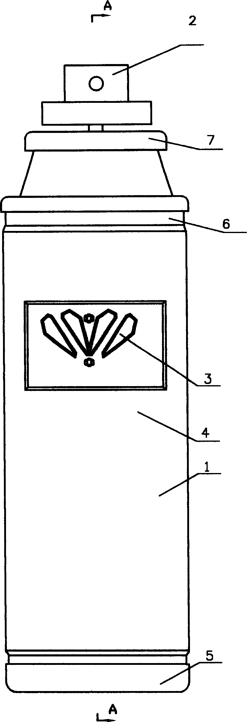 Packing pot of aerosol and its production