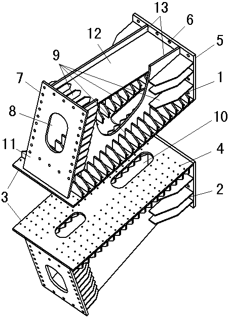 A method for solving the transportation difficulty of a super large support arm base and a detachable support arm base