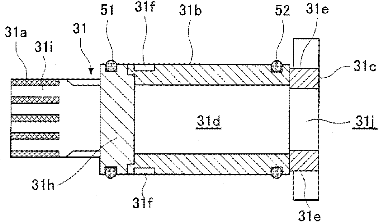 Bit replacing device for excavating machine