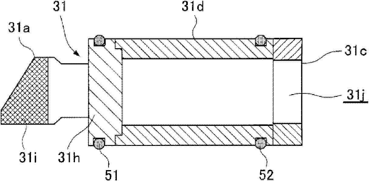 Bit replacing device for excavating machine