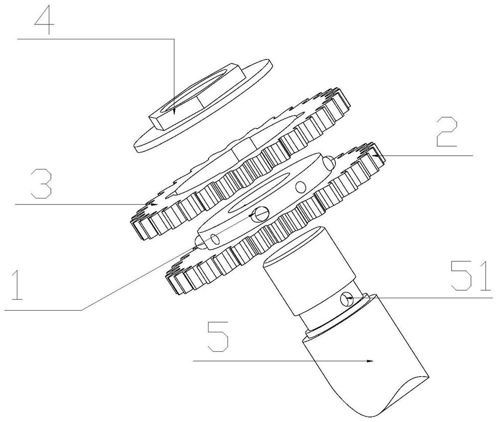 Hydraulic shock absorption and noise reduction gear structure