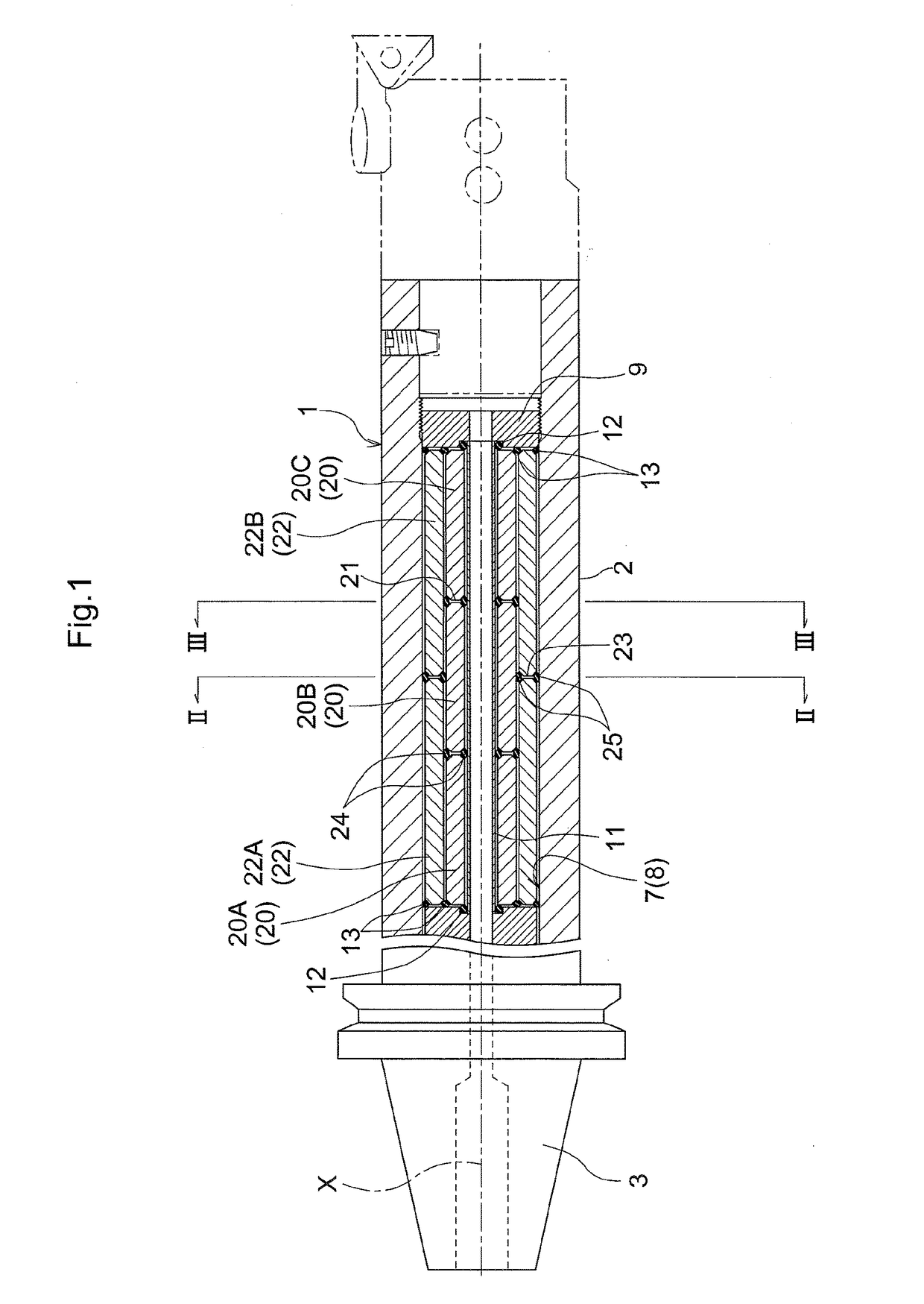 Vibration-proof structure of rotating body